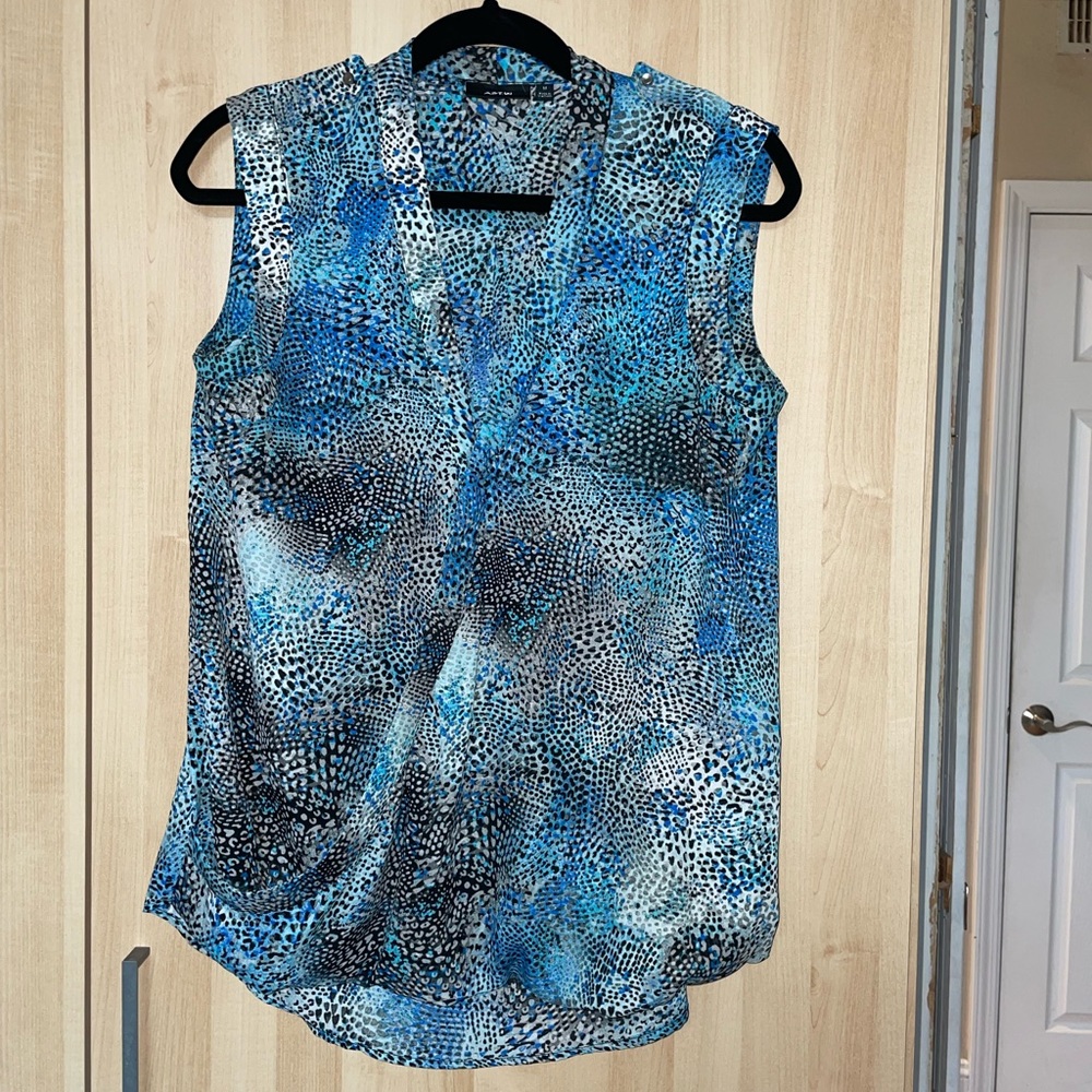 Apt 9 Blue Leopard print tank. Size Medium.